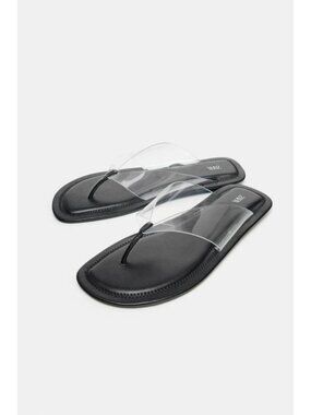 ZARA VINYL STRAP SANDALS